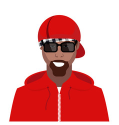 Cartoon Character Avatar Symbol Rapper Wearing