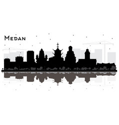 Medan Indonesia City Skyline Silhouette