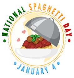 National Spaghetti Day Banner Design