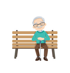 Old People Elderly Man Sitting On Bench