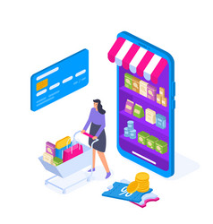 Online Shopping Isometric Concept Big Sale