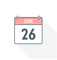 26th June Calendar Icon 26 Date