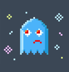 8 Bit Ghost Monster In Old Game