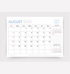 Calendar For August 2023 Year Desk Monthly