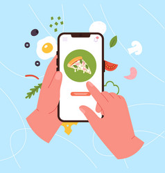 Food Choose And Order In Mobile App Delivery