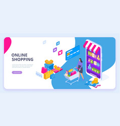 Online Shopping Isometric Concept Big Sale