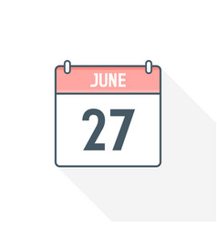 27th June Calendar Icon 27 Date