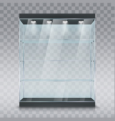 Glass Showcase Display Cabinet Mockup