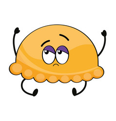 Isolated Cute Sad Patty Cartoon Character