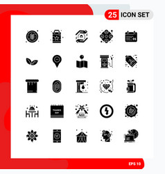 Set 25 Commercial Solid Glyphs Pack For Date