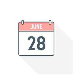 28th June Calendar Icon 28 Date