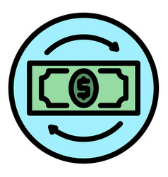 Dollar Circle Icon Flat