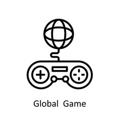 Global Game Outline Icon Design