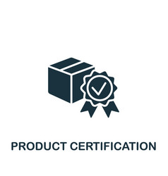 Product Certification Icon Monochrome Simple