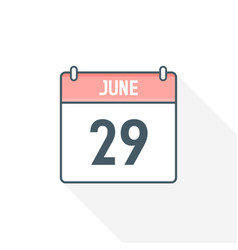 29th June Calendar Icon 29 Date