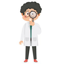 A Boy Wearing Lab Coat