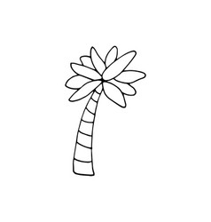 Hand-drawn Cartoon Palm Tree