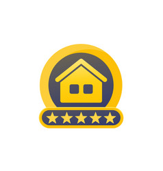 House Rating Icon With Stars