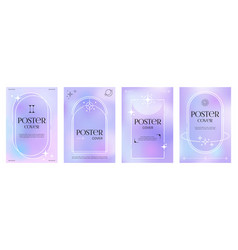 Modern Aesthetic Purple Gradient Y2k Poster Covers