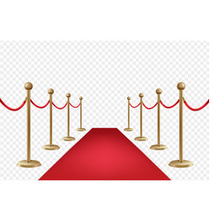 Red Carpet And Golden Barriers