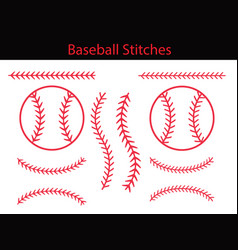 Baseball Stitches On A White Background Baseball