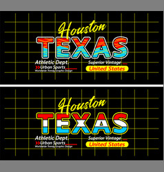 Texas Urban Line Lettering Sports Style Vintage