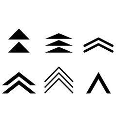 Black Up Arrow Line Icon Set Pointer Arrow Icon