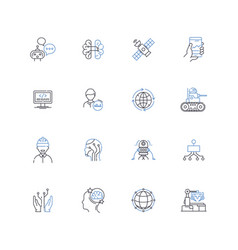 Google Adwords Line Icons Collection Campaigns