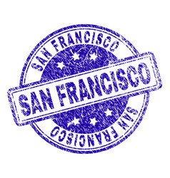 Grunge Textured San Francisco Stamp Seal