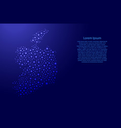 Ireland Map From Blue And Glowing Space Stars