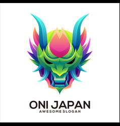 Oni Japan Colorful Gradient Design Logo