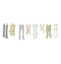 Set Of Different Types Underwear And Socks Hanging