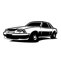 1990s Mustang Car Logo Silhouette Old Muscle