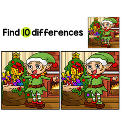 Christmas Elf Find The Differences