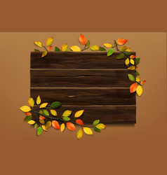 Fall Wooden Sign Autumn Wood Realistic Board