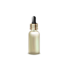 Gold Serum Realistic Bottle With Black Cap