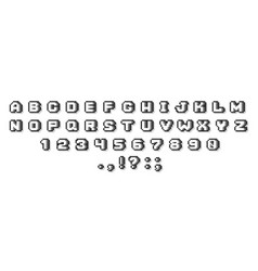 Pixel Alphabet Font Retro Video Game 8-bit