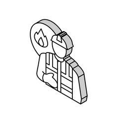 Technician Gas Service Isometric Icon