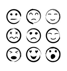 Emoticon doodles Royalty Free Vector Image - VectorStock