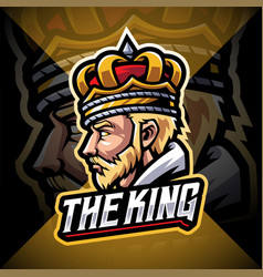 King esport mascot logo design Royalty Free Vector Image