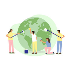 People Working Together To Clean Up The Planet