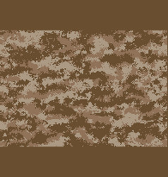 Pixel Military Camouflage Brown Seamless Pattern