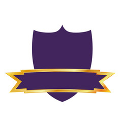 Purple Shield Label