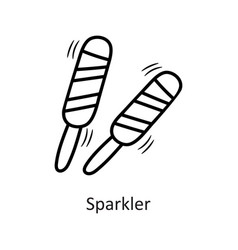 Sparkler Outline Icon Design