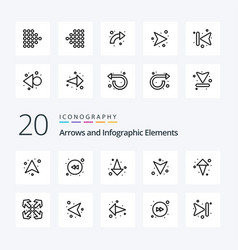 20 Arrow Line Icon Pack Like Network Arrows Left