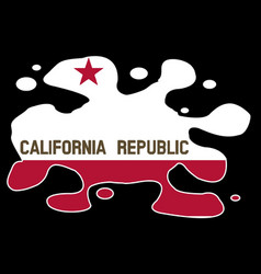 California State Flag Splash Grunge