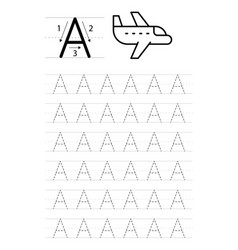 Printable Letter A Alphabet Tracing Worksheet