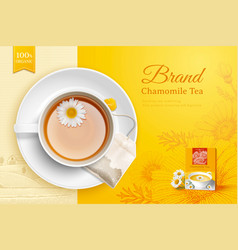 Engraved Chamomile Tea Promo Banner