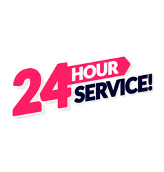 Modern 24 Hour Service Sign