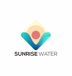 Sunrise Beach Gradient Colorful Logo